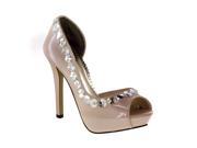 Benjamin Walk 964MO_06.5 Galactica Shoes in Champagne Faux Patent Leather Size 6.5