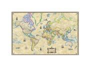 Universal Map 15827 Antique Style World Laminated Rolled Map