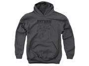 Trevco Batman Grey Noise Youth Pull Over Hoodie Charcoal Extra Large