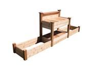 Gronomics TFPBRB 24 48 Tool Free Assembly Potting Bench with Raised Garden Beds 24x144x48