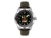 Frontier 60B Aquaforce Stainless Steel Padded Leather Strap Analog Watch with Black Dial