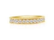 SuperJeweler RLE1083W 18Y GHSI3 z7 0.5Ct Milgrain Prong Channel Eternity Band In 18K Yellow Gold Gh Si3 Size 7