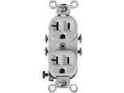Cooper Wiring 6325963 20Amp 3Wire Grounded Duplex Receptacle White