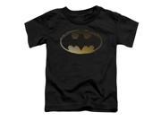 Trevco Batman Halftone Bat Short Sleeve Toddler Tee Black Medium 3T