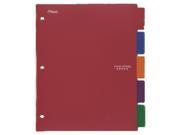 Acco Brands Usa Llc 20040 Five Star Write On Wipe Off Poly Tabbed Dividers 9.18x11 Asst