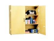 Childcraft Locking Wall Storage Cabinet 3 Shelves