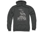 Trevco Batman Scary Right Hand Adult Pull Over Hoodie Charcoal Small