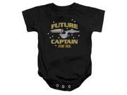 Trevco Star Trek Future Captain Infant Snapsuit Black Extra Large 24 Mos