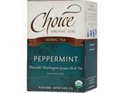 Choice Organic Teas B28150 Choice Organic Teas Peppermint 6x16 Bag