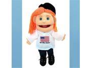 Sunny Toys GL1543 14 In. Red Haired Girl God Bless America Glove Puppet