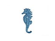 Handcrafted Model Ships K 575 light blue 7 in. Cast Iron Seahorse Hook Rustic Light Blue Whitewashed