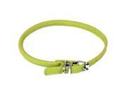 Dogline L1000 5 6 8 L x 14 W in. Round Leather Collar Green