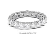 Diamond Traces UD EWB446 0331 14K White Gold 4 Prong Setting 3.81 Carat Total Natural Diamonds Basket Eternity Ring