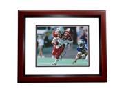 8 x 10 in. Tim Brown Autographed Oakland Raiders Pro Bowl Photo Mahogany Custom Frame