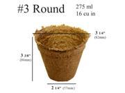 CowPots 3 in. Round Pot 275 ml 16 Cubic Inch