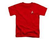 Trevco Star Trek Engineering Uniform Short Sleeve Toddler Tee Red Large 4T