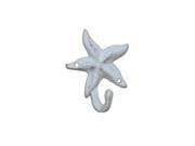 Handcrafted Model Ships K 1112 starfish w 6 in. Cast Iron Starfish Hook Whitewashed