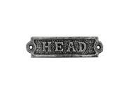 Handcrafted Model Ships k 0164B silver 6 in. Cast Iron Head Sign Antique Silver