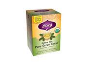Yogi Tea Green Tea contains caffeine Pure Green Certified Organic Decaffeinated 16 tea bags 214332
