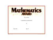 School Specialty Raised Print Mathematics Recognition Nuline Award Pack 25