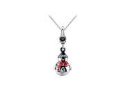 Fine Jewelry Vault UBPDS650097AG 925 Sterling Silver Snowman Charm with Enamel Pendant 28.50 x 09.30 mm.