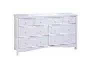 Bolton Furniture 8020500 Wakefiled 7 Drawer Dresser white