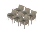 TKC Cape Cod Dining Chairs with Arms Vintage Stone 6 Piece
