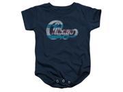 Trevco Chicago Flag Logo Infant Snapsuit Navy Small 6 Mos
