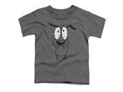 Trevco Courage The Cowardly Dog Scared Short Sleeve Toddler Tee Charcoal Large 4T