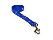 Sassy Dog Wear BANDANA BLUE2-L 4 ft. Bandana Dog Leash, Blue - Small Sassy Dog Wear BANDANA BLUE2-L 4 ft. Bandana Dog Leash, Blue - Small