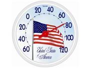 Taylor Precision 13 .50in. Large Dial USA Flag Thermometer 6729