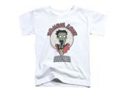 Trevco Betty Boop Breezy Zombie Love Short Sleeve Toddler Tee White Large 4T