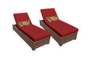 TKC Laguna Chaise Lounges Outdoor Wicker Patio Furniture Set of 2