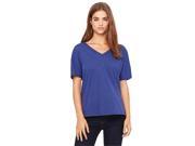 Bella 8815 Womens Slouchy V Neck Tee Navy Triblend Small