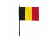 Annin Flagmakers 210012 4 x 6 in. Eb Belgium Mounted Pack Of 12