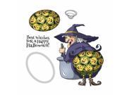 Art Impressions 4684 Shakers Card Cling Rubber Stamps Best Witches 8 x 4 in.