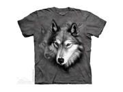 The Mountain 1012383 Wolf Portrait T Shirt Extra Large