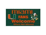 Fan Creations C0617 University Of Miami Fans Welcome Sign