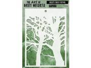 Stampers Anonymous BWS 4 Brett Weldele Stencil Collection 6.5 x 4.5 in. Creepy Trees