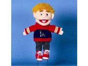 Sunny Toys GL1711 14 In. Blonde Haired Boy In Red Blue Glove Puppet