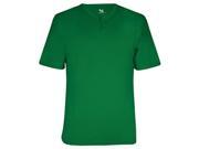 Badger BD7930 Adult B Core Placket Jersey T Shirt Kelly 3X