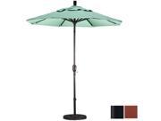 March Products GSPT758302 5407 7.5 ft. Aluminum Market Umbrella Push Tilt Matted Black Sunbrella Henna