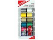 Singer 60642 12 Count Assorted Colors 100 Percent Spun Polyester Thread Pack of 3