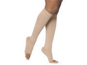 Sigvaris Select Comfort 862CMSO66 S 20 30 mmHg Womens Open Toe with Grip Top Calf Crispa Medium Short