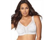 Playtex 4695 18 Hour Easier On Front Close Wirefree Bra With Flex Back White Size 48D