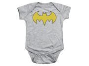 Trevco Dc Bat Girl Logo Infant Snapsuit Heather Small 6 Mos