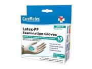 CareMates 01313020 Latex Powder Free Gloves One Size Case Of 100
