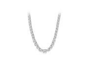 Fine Jewelry Vault UBNK17W14D 14K White Gold Diamond Eternity Necklace 17 CT TDW
