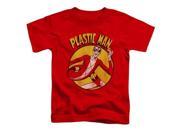 Trevco Dc Plastic Man Short Sleeve Toddler Tee Red Large 4T