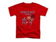 Trevco Jla Worlds Best Short Sleeve Toddler Tee Red Large 4T